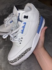 Jordan Air Jordan 3 Men's Colorblock Elephant Print Leather Mid Top Sneakers picture