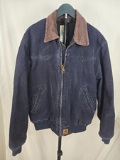 Vintage 2004 Carhartt J14 MDT Santa Fe Jacket Mens Large Faded Navy Distressed picture