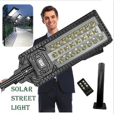 30000000LM Commercial LED Solar Street Light Outdoor Dusk to Dawn Road Area Lamp picture