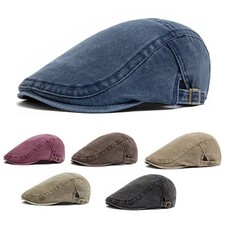 Men Vintage Flat Cap Driver Hat Adjustable Casual Golf Newsboy Unisex picture