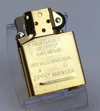 ZIPPO Lighter INSERT - BRASS Plated REPLACEMENT (No Outer Case) Year=2025, NEW picture