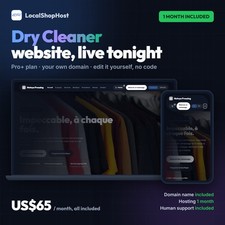 Turnkey Dry Cleaner Website – Pro+ Plan – 1 Month Hosting Included picture