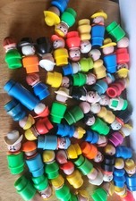 Vintage Fisher Price Little People Lot Over 50 From 70s 80s Some Wooden Nice  picture
