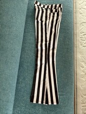 RETRO MOD 60s 70s  MOD STRIPED SLIM LEG  FLAIR JEANS EXCELLENT CONDITION picture