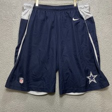 NIKE Dallas Cowboys Shorts Mens XL Navy Blue Dri Fit NFL On Field Football picture