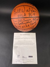 Bill Walton Signed Basketball College Career Statistics UCLA with JSA COA picture