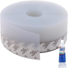 Weather Stripping Door Seal, 32 FT Door Draft Stopper Adhesive Silicone Seal picture