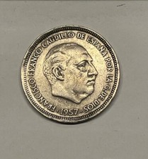1957 (59) SPAIN 50 PESETAS EDGE: UNA-LIBRE-GRANDE COPPER-NICKEL COIN KM# 788 picture