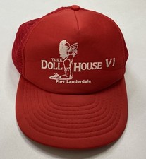 VINTAGE Thee Doll House Fort Lauderdale Strip Club Trucker Snapback Cap Men Hat picture