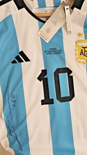 MAGLIA ARGENTINA MESSI NO MATCH WORN ISSUED SHIRT VINTAGE T-SHIRT SIGNED COA picture