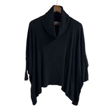 Free People Beach World Traveler Cowl Neck Poncho Sweater Dolman Sleeve OpenBack picture