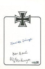 WWII German Personalities Signed Bookplate JSA COA Junge Baur Weidinger picture