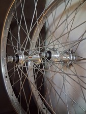 Vintage GT 36H Race Lace Hubs With Weinmann 4019 Hoops Front & Rear Wheels  picture