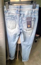 Indigo Rein Women’s Size 7 W27 Ankle High Rise Distressed Cuffed NEW Jeans NWT  picture