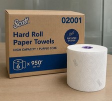 Scott 02001 Commercial Hardwound Paper Towels 950 FT Roll 6 Case White picture