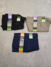 Haggar Dress Pants Mens Straight Fit Super Flex Waist Stretch Pick Size Color picture