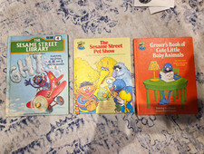 Vintage Sesame Street Hardcover Book Lot (3 Books) - 1970 RetroMuppets Nostalgia picture