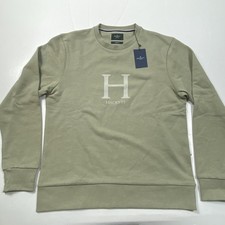 New Hackett London Heritage Crew Sweatshirt Mens Medium M Sage picture