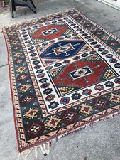 Turkish Vintage Handmade Tribal Fine Kazak 75x118” picture