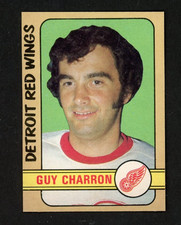 1972-73 O-Pee-Chee GUY CHARRON Detroit Red Wings #223 NEAR MINT Condition picture