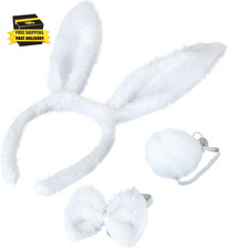 Bunny Ears and Tail Set,Rabbit Costume Accessories for Halloween Cosplay | Soft picture