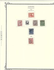 Silk's Stamps - Canadian Collection (1859) from GREAT Scott Album - Cat $1,027 picture