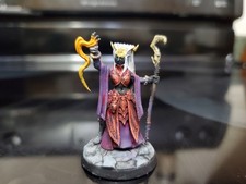 Painted Miniature Drow Priestess Perfect for D&D Pathfinder Other TTRPG 32mm picture