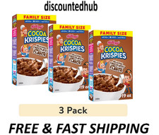 (3 pack) - Kellogg's Cocoa Krispies Cereal - Family Size 19oz Boxes - Chocolatey picture