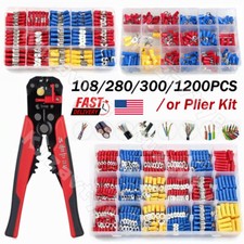 300/1200PCS Car Wire Assorted Insulated Electrical Terminal Connectors Crimp Kit picture