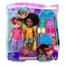 Mattel Karma's World Karma Grant's Slumber Party 2 Dolls with Accessories NEW picture