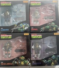 JOYTOY TMNT 1/18 Action Figures Michelangelo Donatello Leonardo Raphael Set of 4 picture