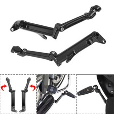 Black Frame Mounted Highway Peg Mounts Adjustable For Harley Touring 2009-2020 picture