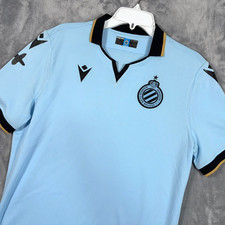 Macron Club Brugge Shirt Jersey Men Large Blue Football Soccer Belgium 2019 2020 picture