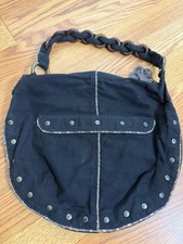 Vtg Gap Slouchy Shoulder Bag Y2K 2000’s Black 2003 picture