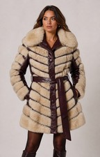 Kirschner Fur Leather Coat Women’s Jacket Savannah Ga, See Measurements For Size picture