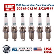6PCS Denso Iridium Power Spark Plugs OEM 90919-01210 SK20R11 3297 picture