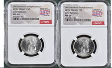 2026 P&D Declaration of Independence Quarter EARLY RELEASES NGC MS66 picture