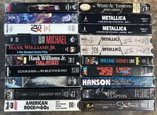 Lot Of 20 Concert VHS Tapes Band Metallica Hank Williams INSX Rock And Roll ABBA picture