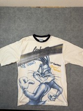 Vintage LOT29 Shirt Mens XL White Bugs Bunny Looney Tunes Airbrush Graphic Tee picture