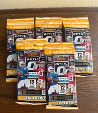 2023 Panini Optic Football NFL Value Fat Pack Cello Lot 5 Factory Sealed Packs picture