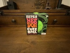 Rare 100%Authentic Super NeeDoh Fuzzball Green Velvet Squeeze picture