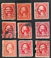 VERY RARE GEORGE WASHINGTON RED 2 CENT STAMPs picture