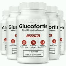 Glucofortis  Capsules, Gluco Fortis Premium Blood Support Formula - 5 Pack picture