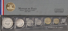 1965 FRANCE (7) COINS 1 OZ SILVER FDC BU MINT SET BOX + RECEIPT MONNAIE DE PARIS picture
