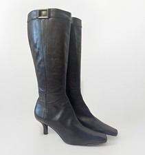 Bandolino Women’s BDFondue Tall Leather Kitten Heel Square Toe Boots Size 10M picture