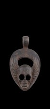 Antique WWII Central European Soldiers Pendant Unique Bronze Biker Gift picture