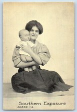 c1910's Southern Exposure Mother And Baby Studio Portrait Antique Postcard picture