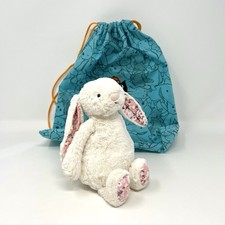 Jellycat 8” Small Bashful Blossom Cherry Bunny Plush Rare + Bag picture