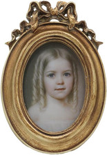 Vintage 2.5X3.5 Oval Picture Frame, Small Antique Gold Frames picture