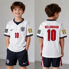 Jude #10 Bellingham England National Team WC 2026 Home YOUTH Jersey - White picture